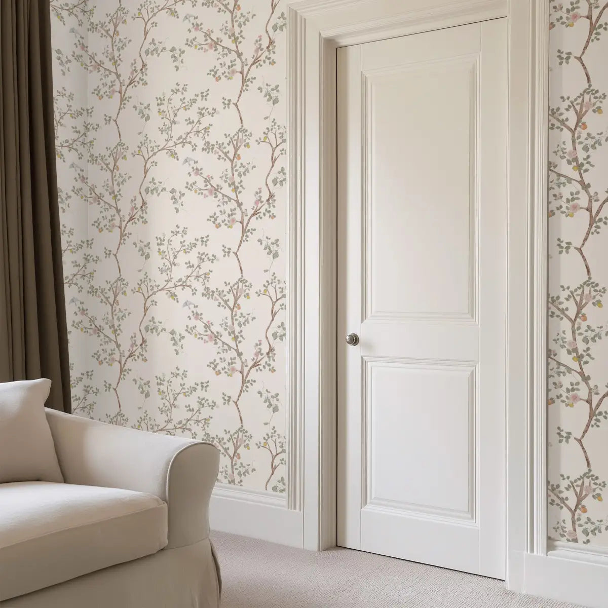 Halen Wallpaper - Blossoms and Branches - Loomwell Home Goods