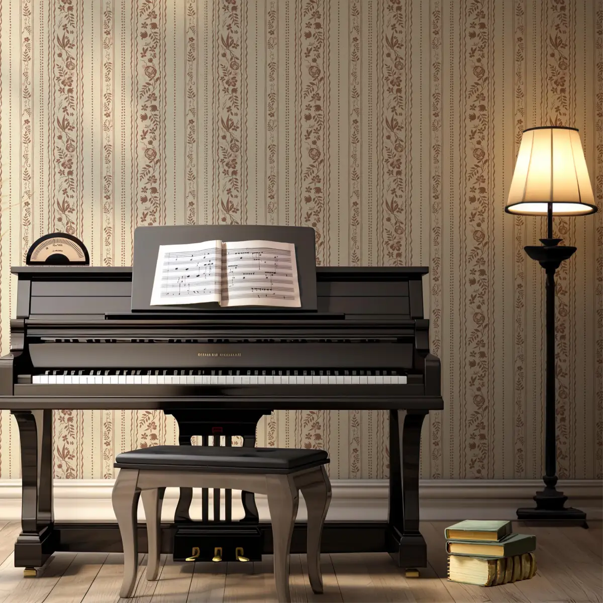Hallam Wallpaper - Neutral Cottage Stripe - by Jun Shu Create - Loomwell Home Goods