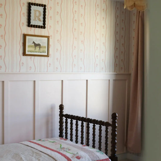 Halle Wallpaper - Sweetest Cottage Stripe - by Gabriela Dachin - Loomwell Home Goods