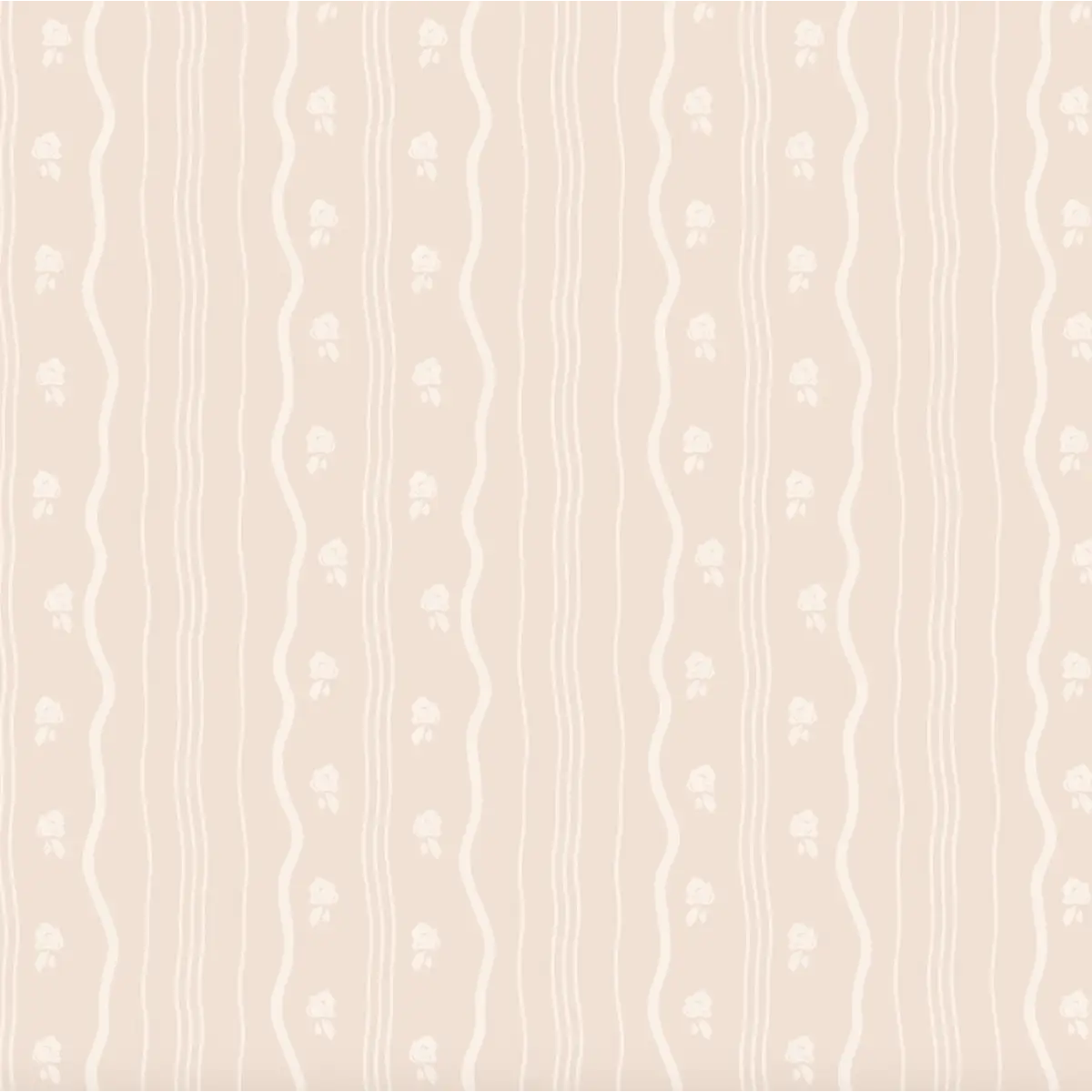 Halle Wallpaper - Sweetest Cottage Stripe - by Gabriela Dachin - Sample 1 foot by 1 foot / Peach - Loomwell Home Goods