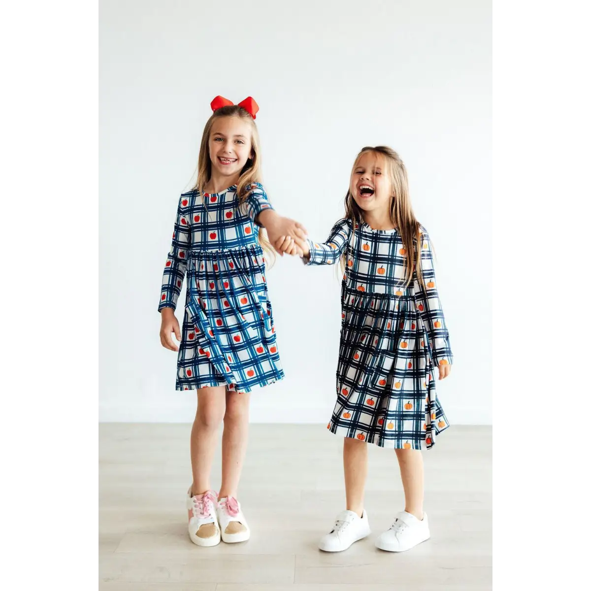 Halloween Plaid Pumpkins Pocket Twirl Dress - Mila & Rose ®