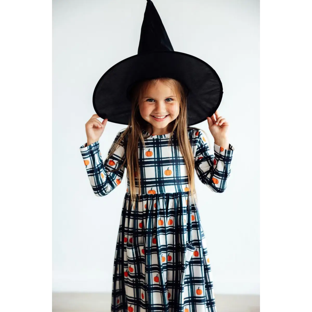 Halloween Plaid Pumpkins Pocket Twirl Dress - Mila & Rose ®