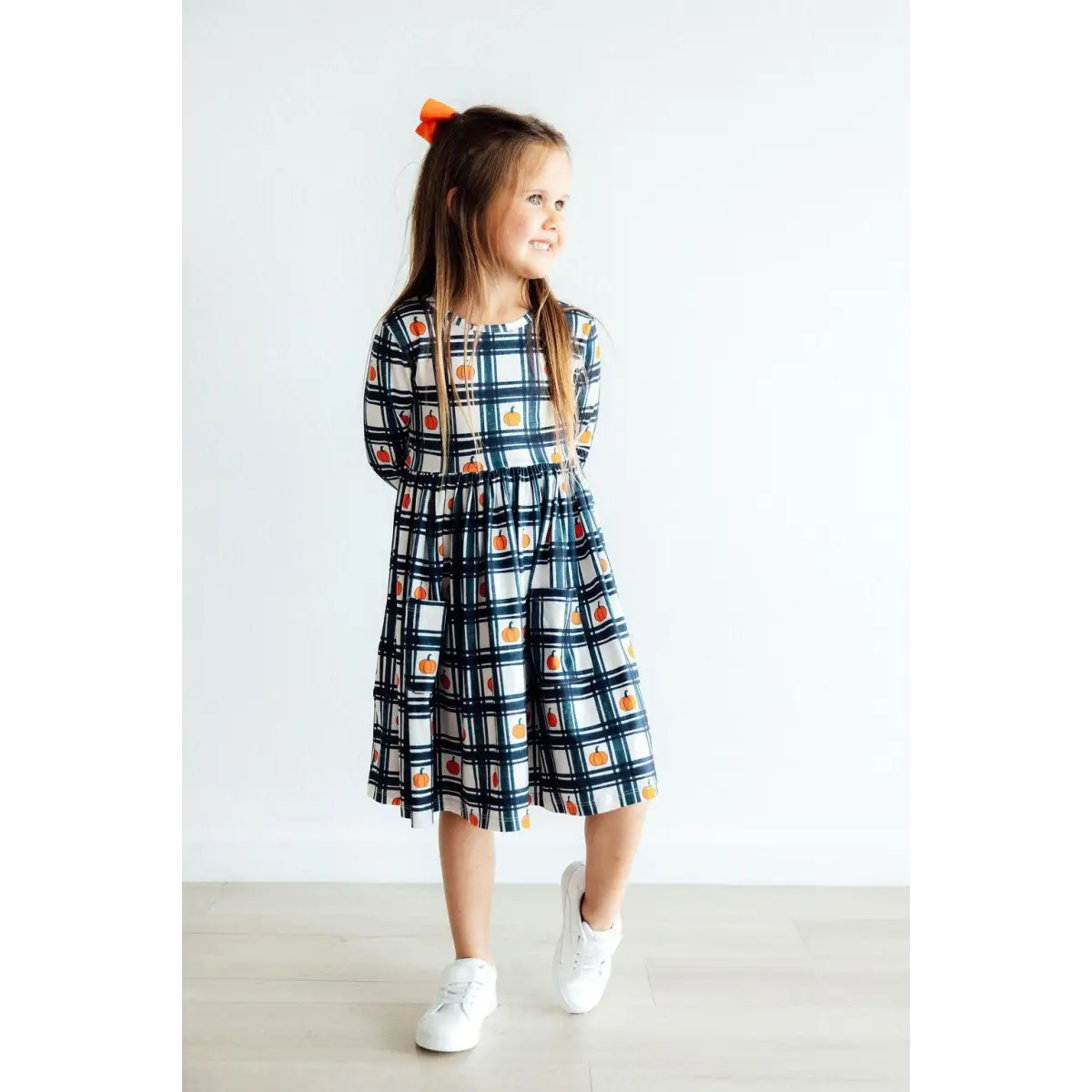 Halloween Plaid Pumpkins Pocket Twirl Dress - Mila & Rose ®