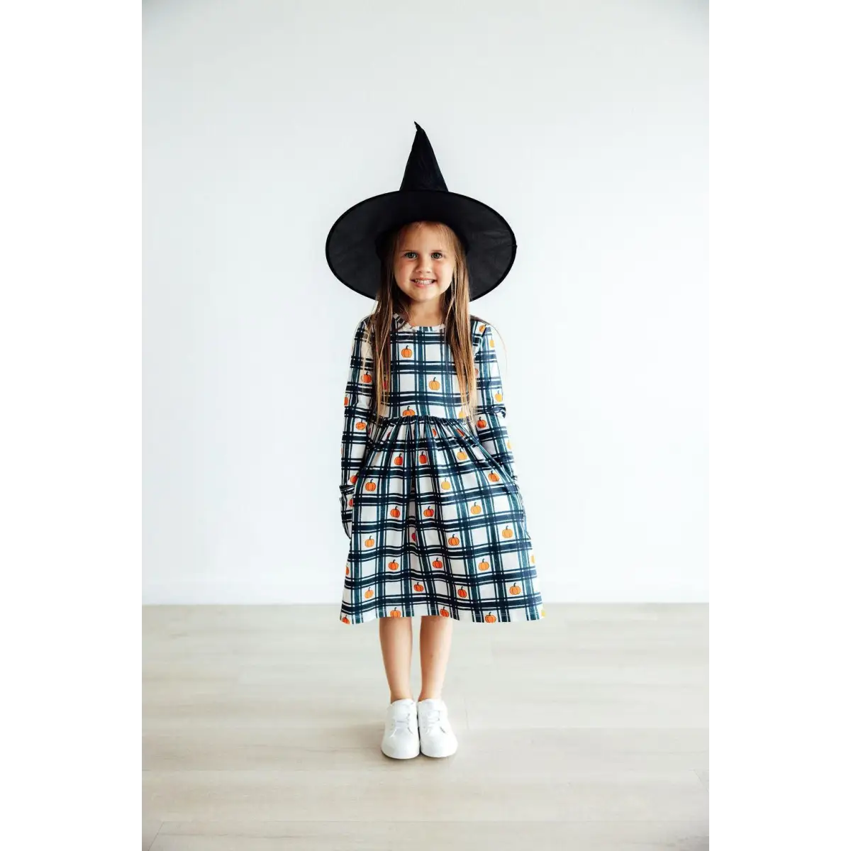 Halloween Plaid Pumpkins Pocket Twirl Dress - Mila & Rose ®