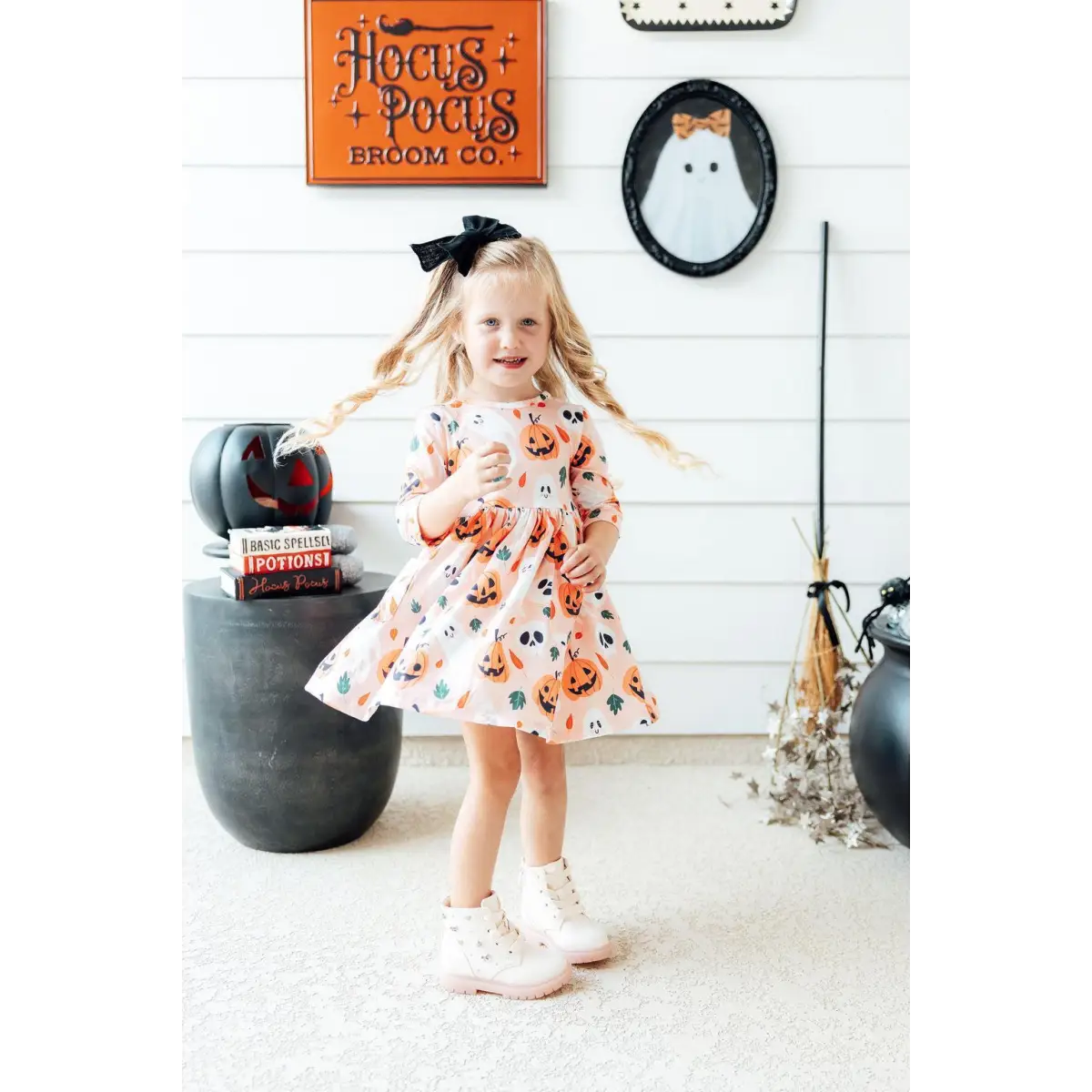 Halloween Pumpkin Twirl Dress - Mila & Rose ®
