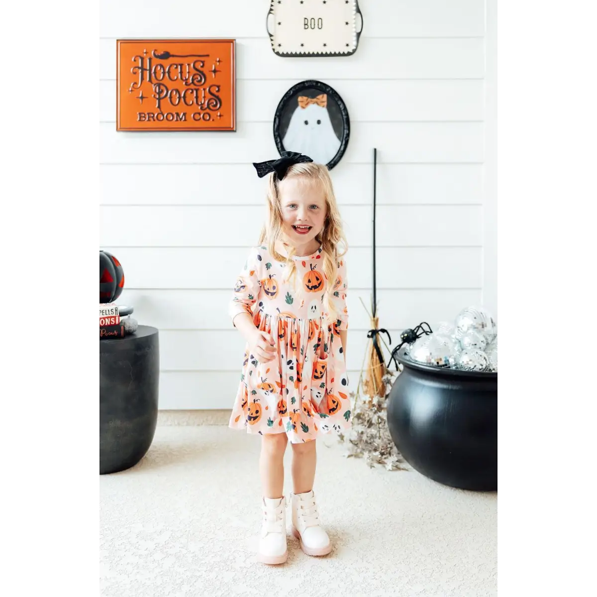 Halloween Pumpkin Twirl Dress - Mila & Rose ®