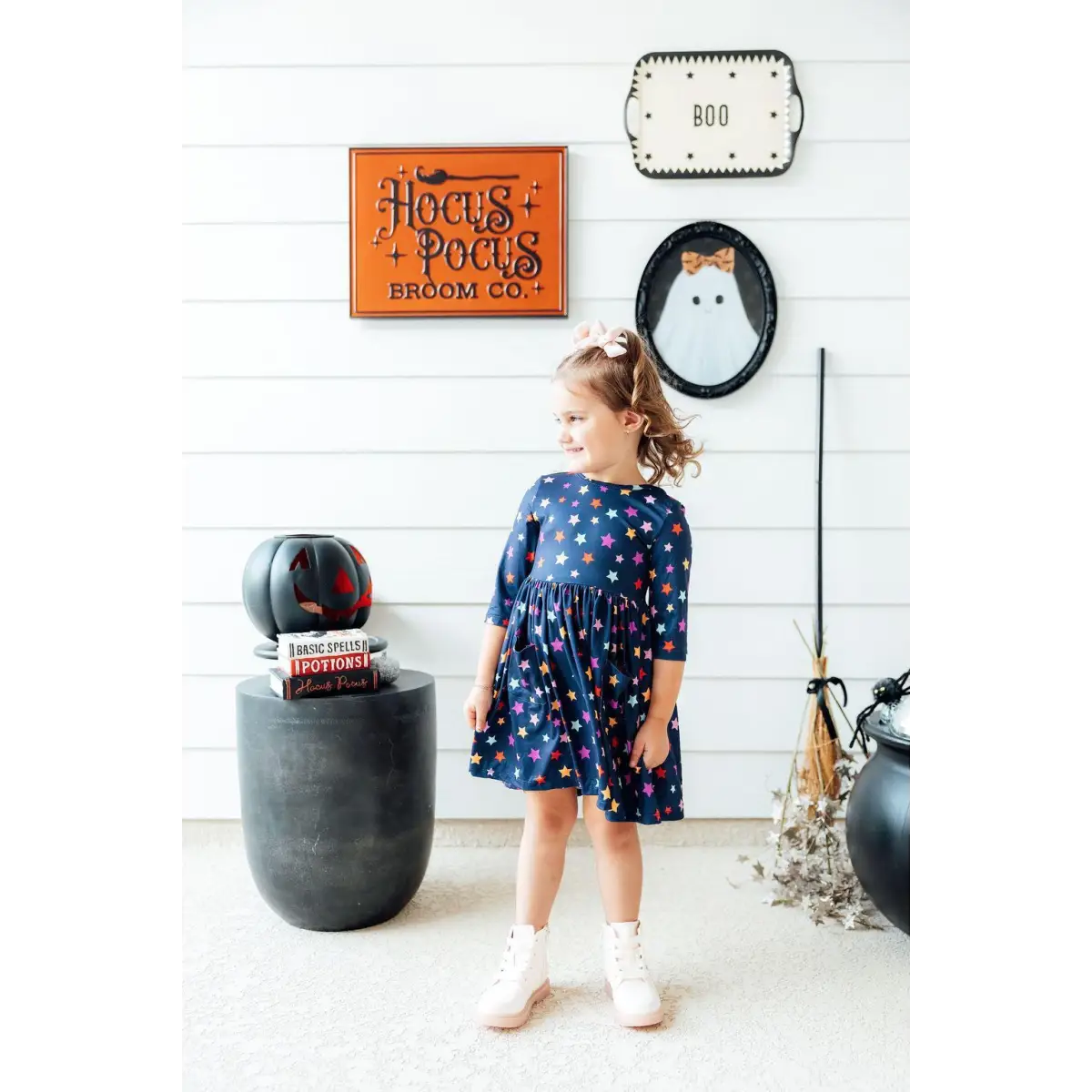 Pocket Twirl Dress - Halloween Stars - Mila & Rose ®