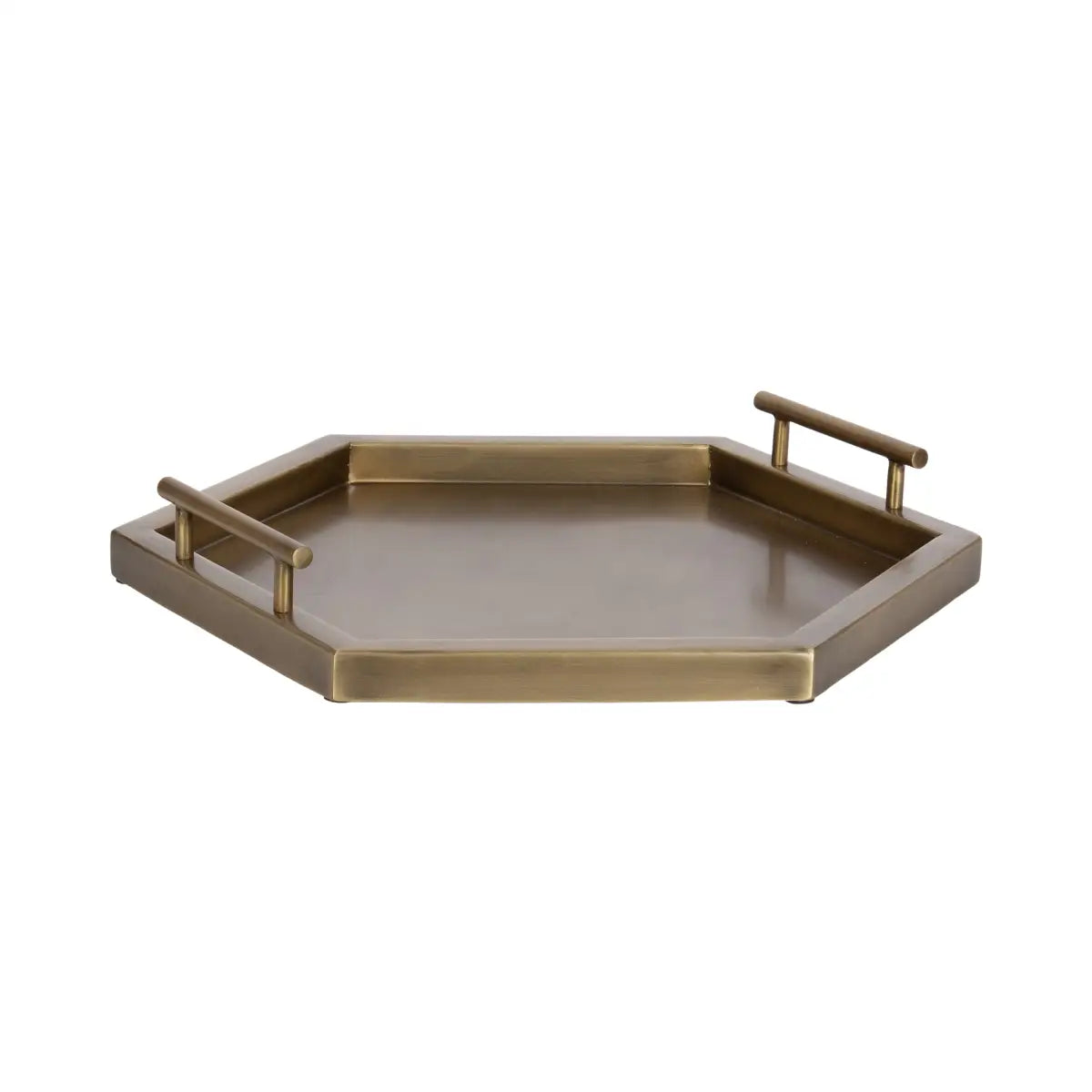Halsey Hexagon Decorative Tray Organizer - Gold / 16x18 - kateandlaurel