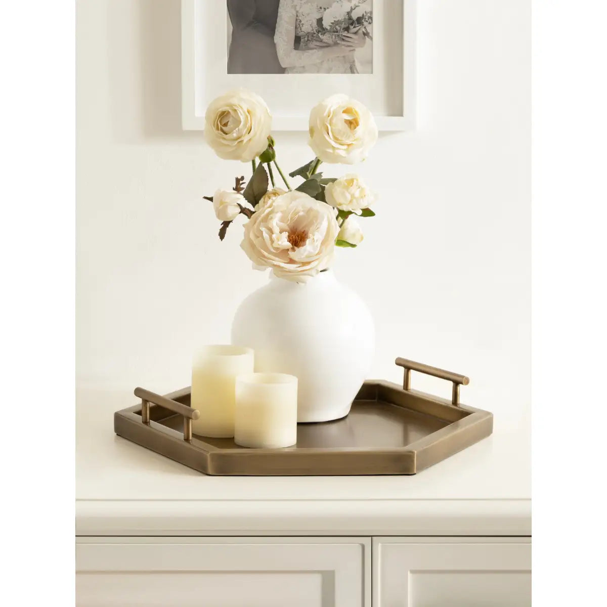 Halsey Hexagon Decorative Tray Organizer - kateandlaurel