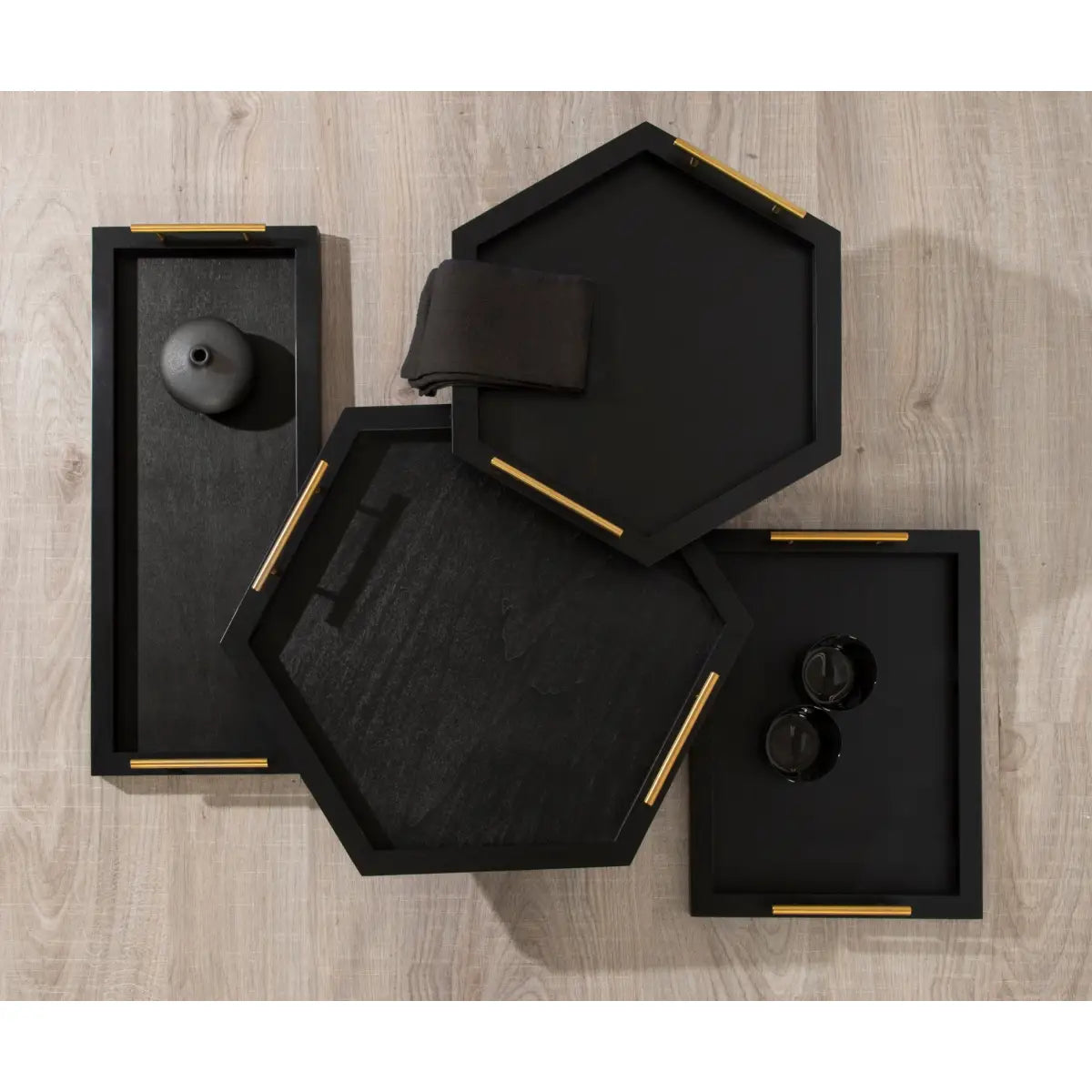 Halsey Hexagon Decorative Tray Organizer - kateandlaurel