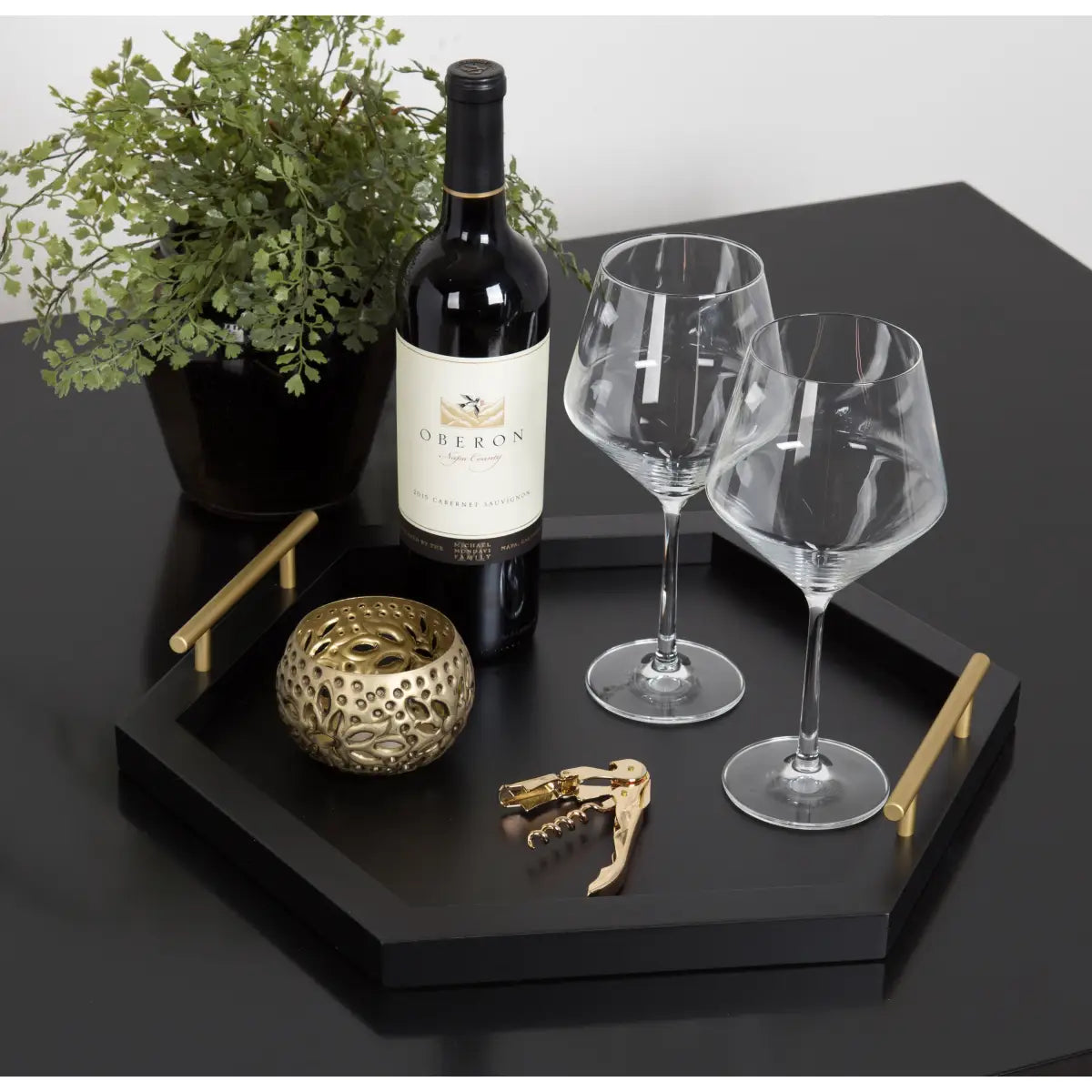 Halsey Hexagon Decorative Tray Organizer - kateandlaurel