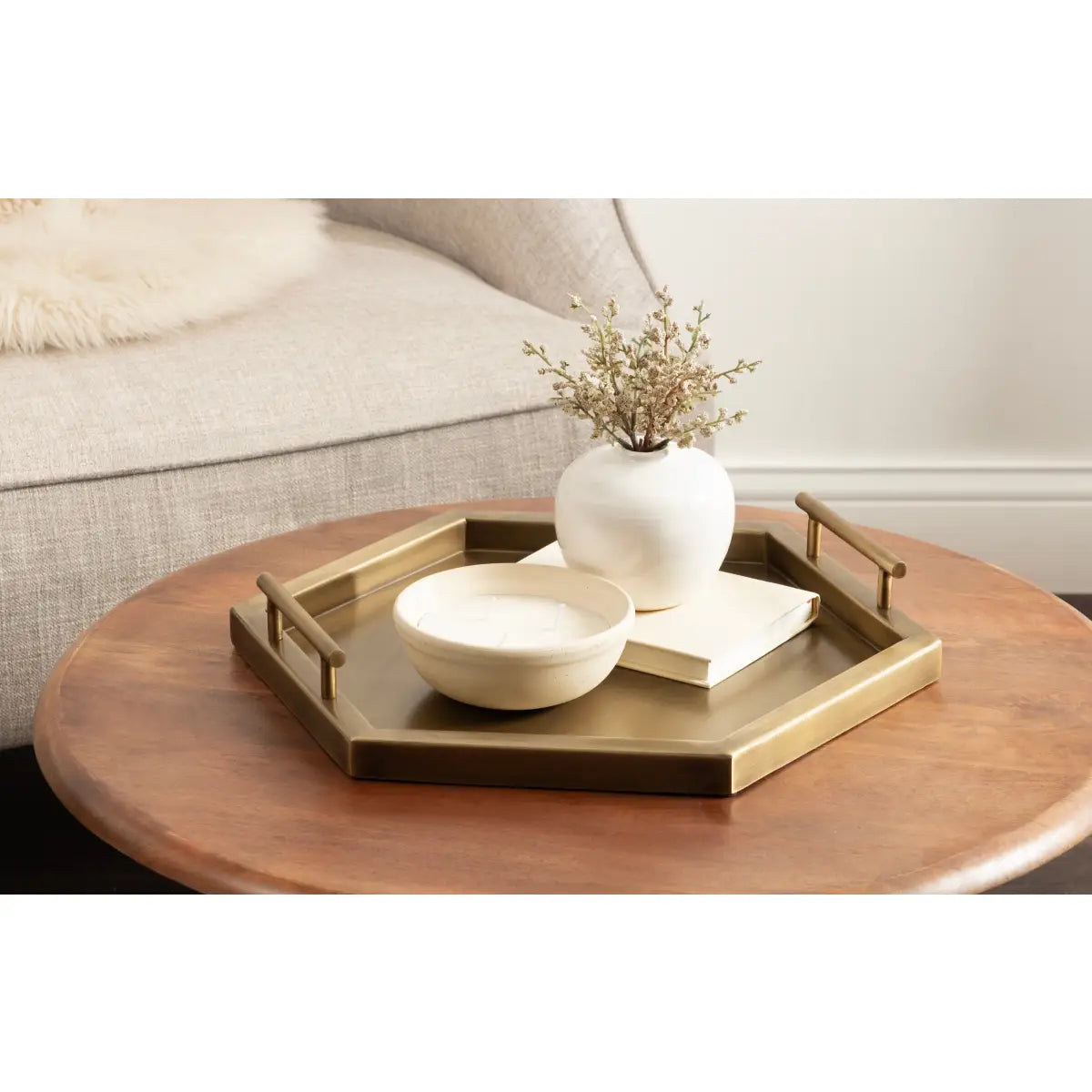 Halsey Hexagon Decorative Tray Organizer - kateandlaurel