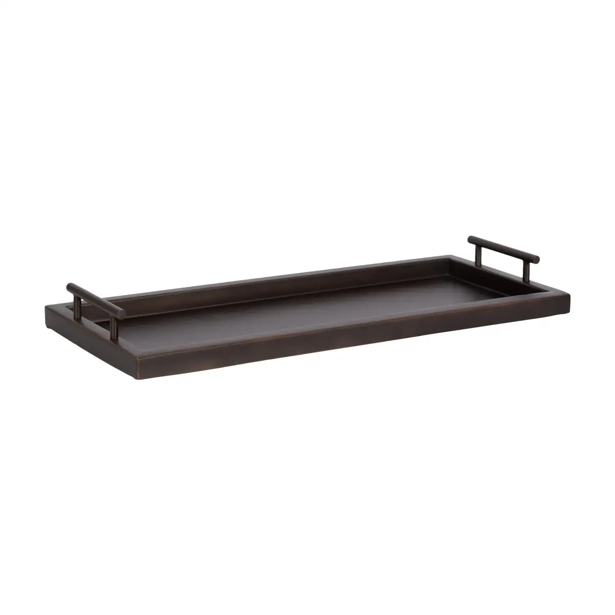 Halsey Rectangle Decorative Tray Organizer - Bronze / 10x24 - kateandlaurel