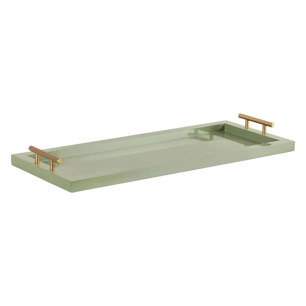 Halsey Rectangle Decorative Tray Organizer - Green / 10x24 - kateandlaurel