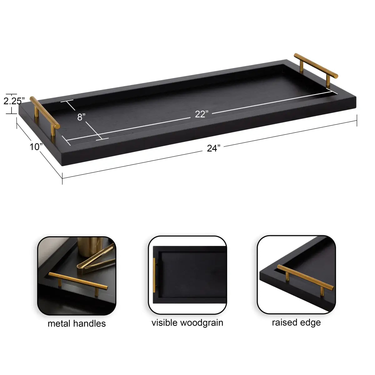 Halsey Rectangle Decorative Tray Organizer - kateandlaurel