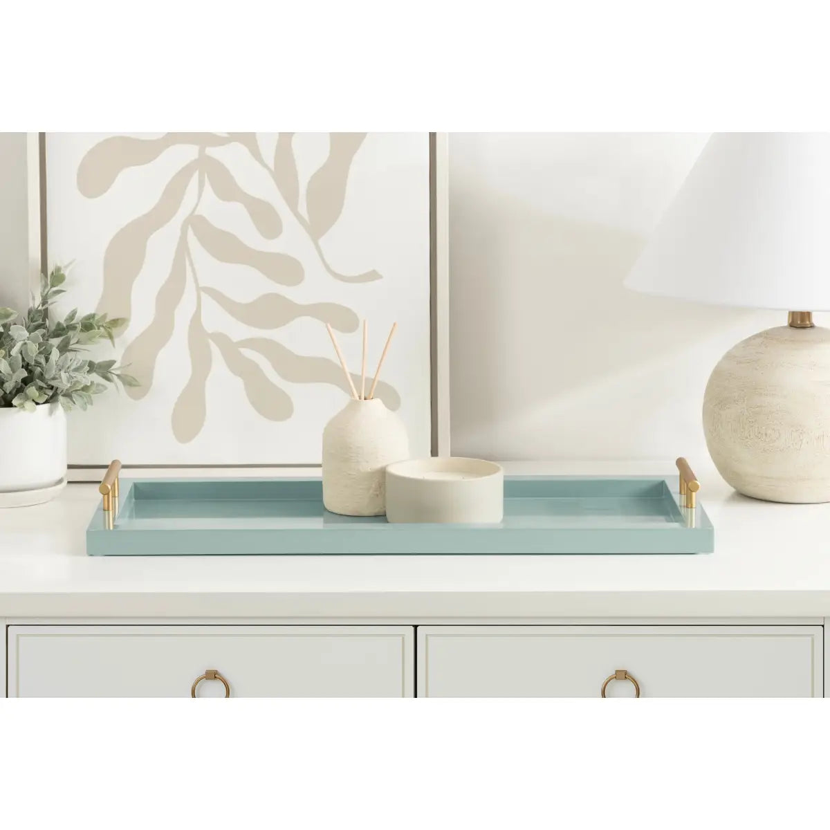 Halsey Rectangle Decorative Tray Organizer - kateandlaurel