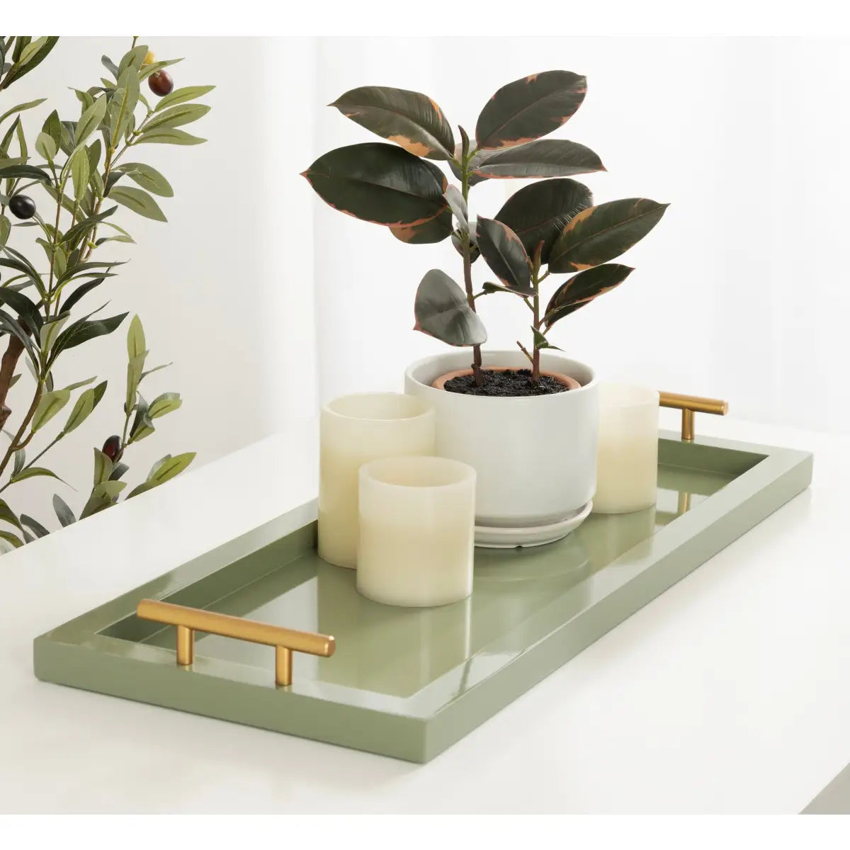 Halsey Rectangle Decorative Tray Organizer - kateandlaurel