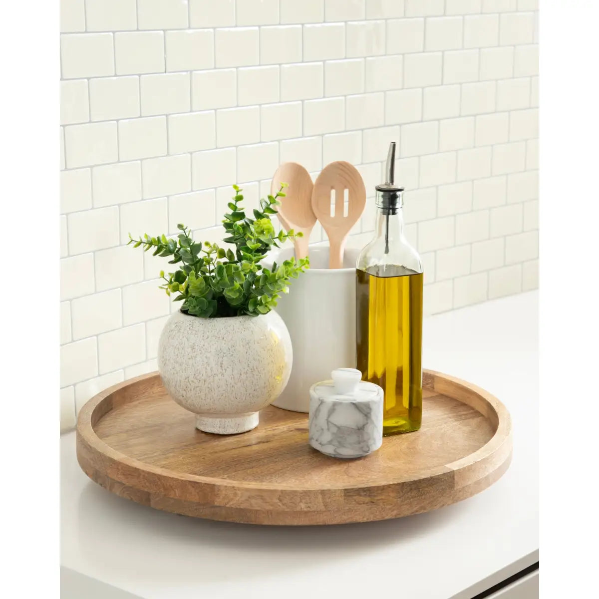 Halsey Round Lazy Susan Tray Organizer - kateandlaurel
