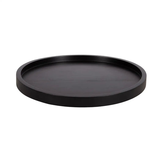 Halsey Round Lazy Susan Tray Organizer - Black - kateandlaurel