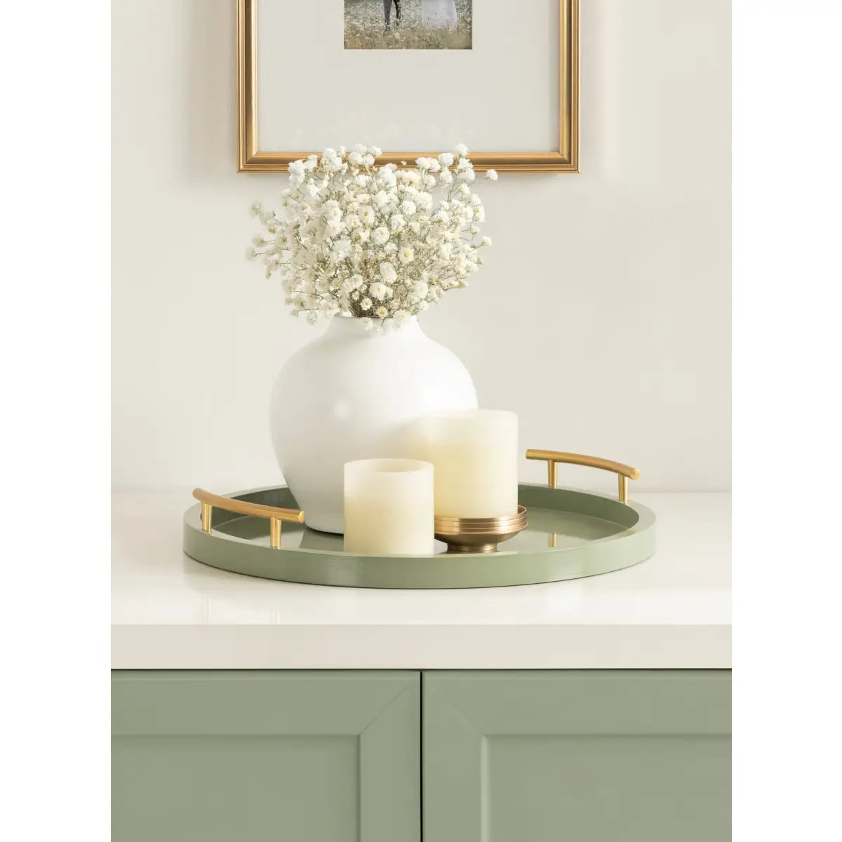 Wood Round Decorative Tray - kateandlaurel