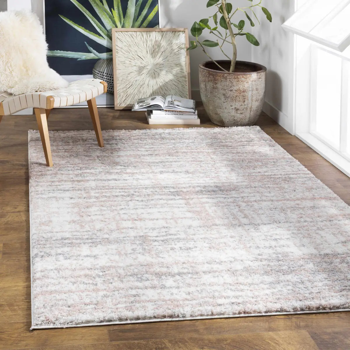Hammond Dusty Pink Plush Rug - Boutique Rugs