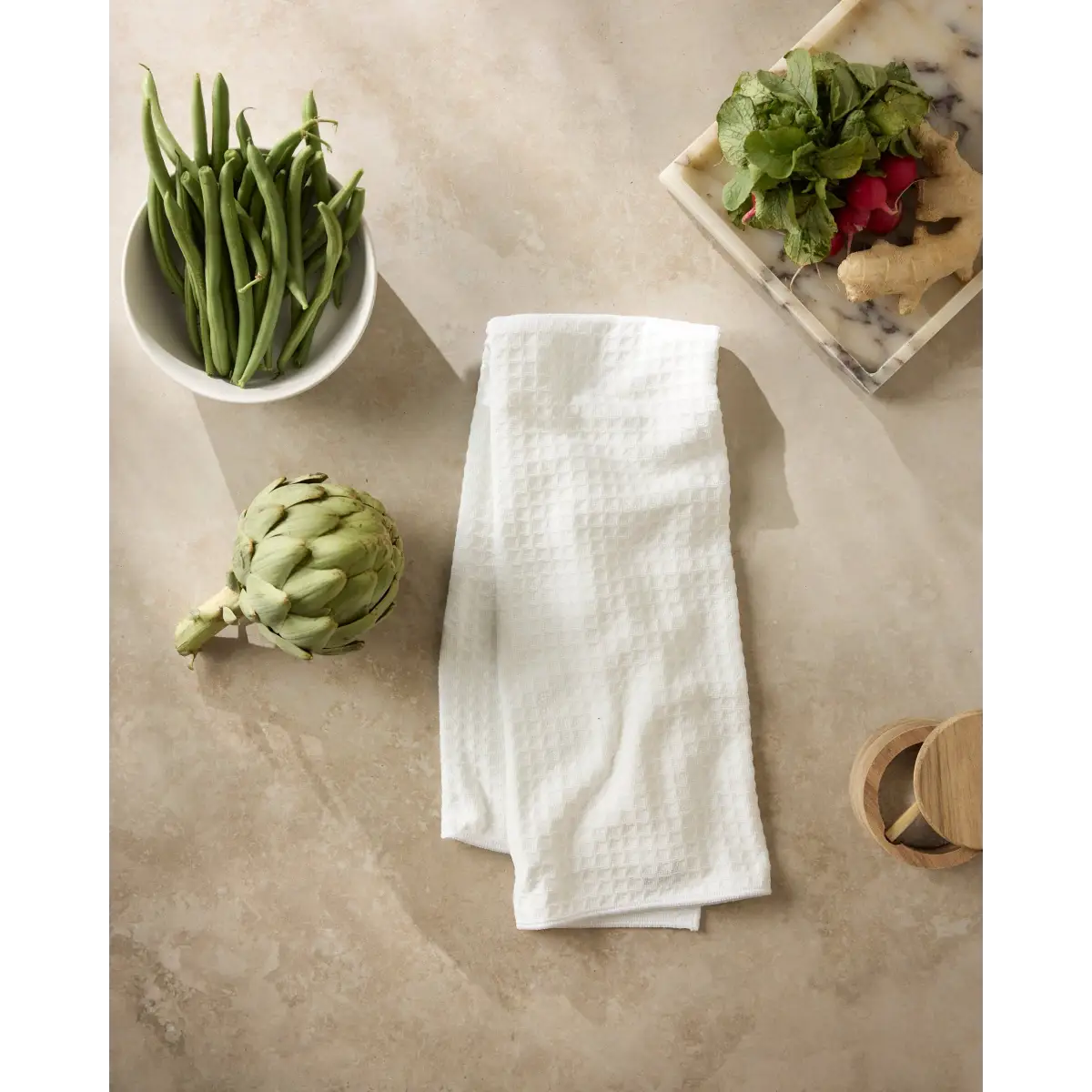 Hand Towel - Salt Truffle - Geometry