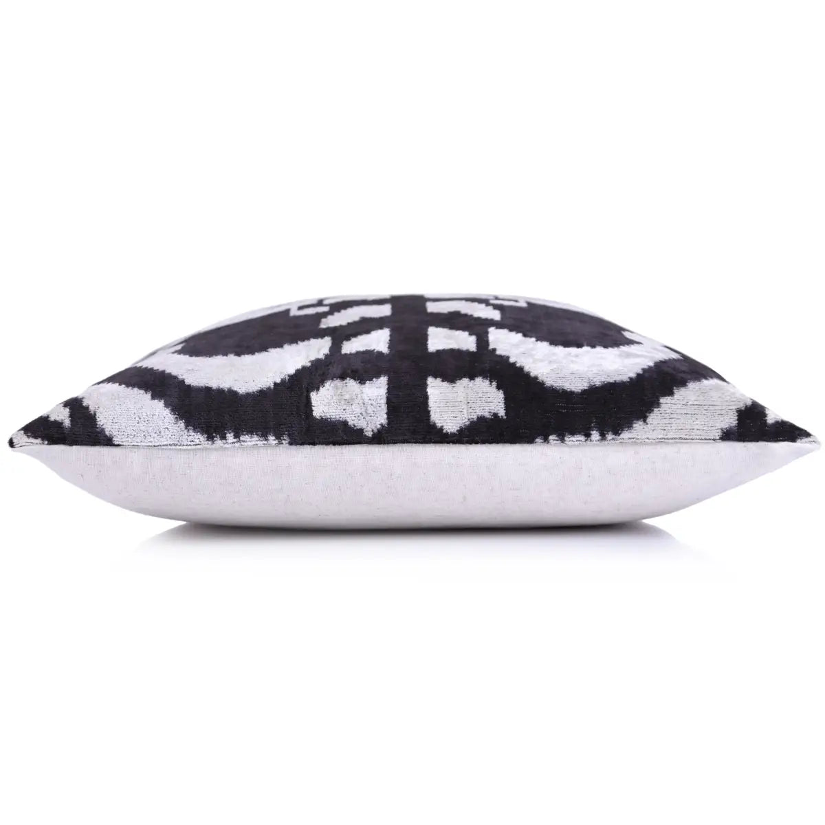 Luxury Velvet Pillow – Modern Black & White Square 16x16 - Canvello