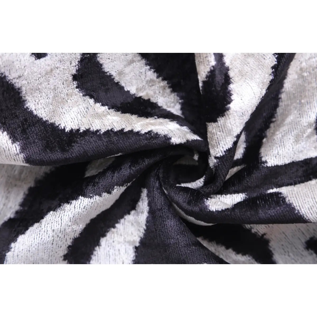 Luxury Velvet Pillow – Modern Black & White Square 16x16 - Canvello