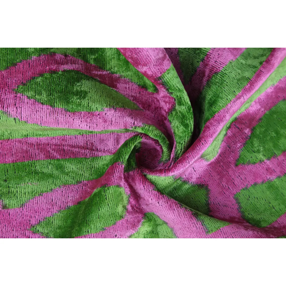 Luxury Velvet Pillow – Pink & Green Geometric Handmade Square 16x16 - Canvello