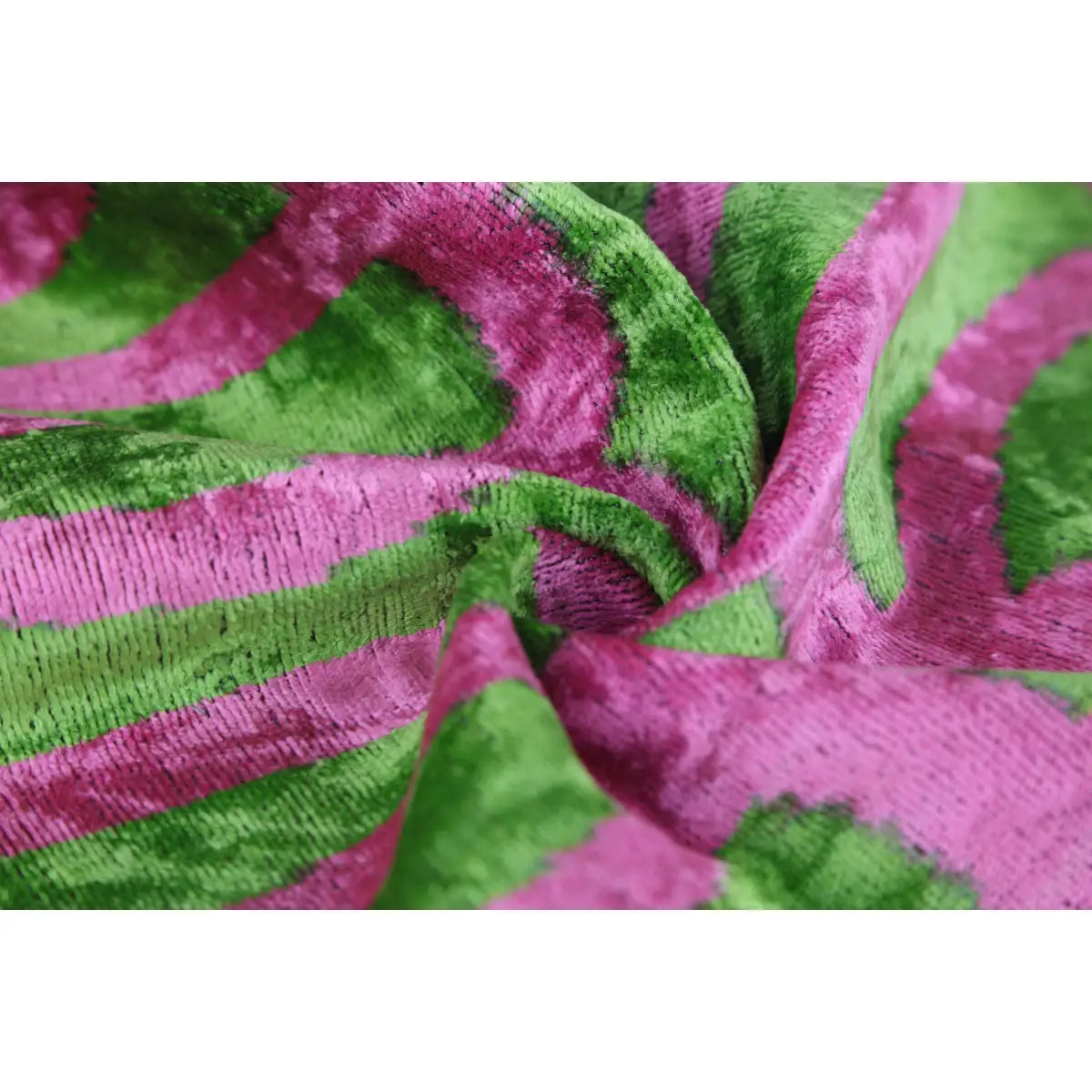 Luxury Velvet Pillow – Pink & Green Geometric Handmade Square 16x16 - Canvello
