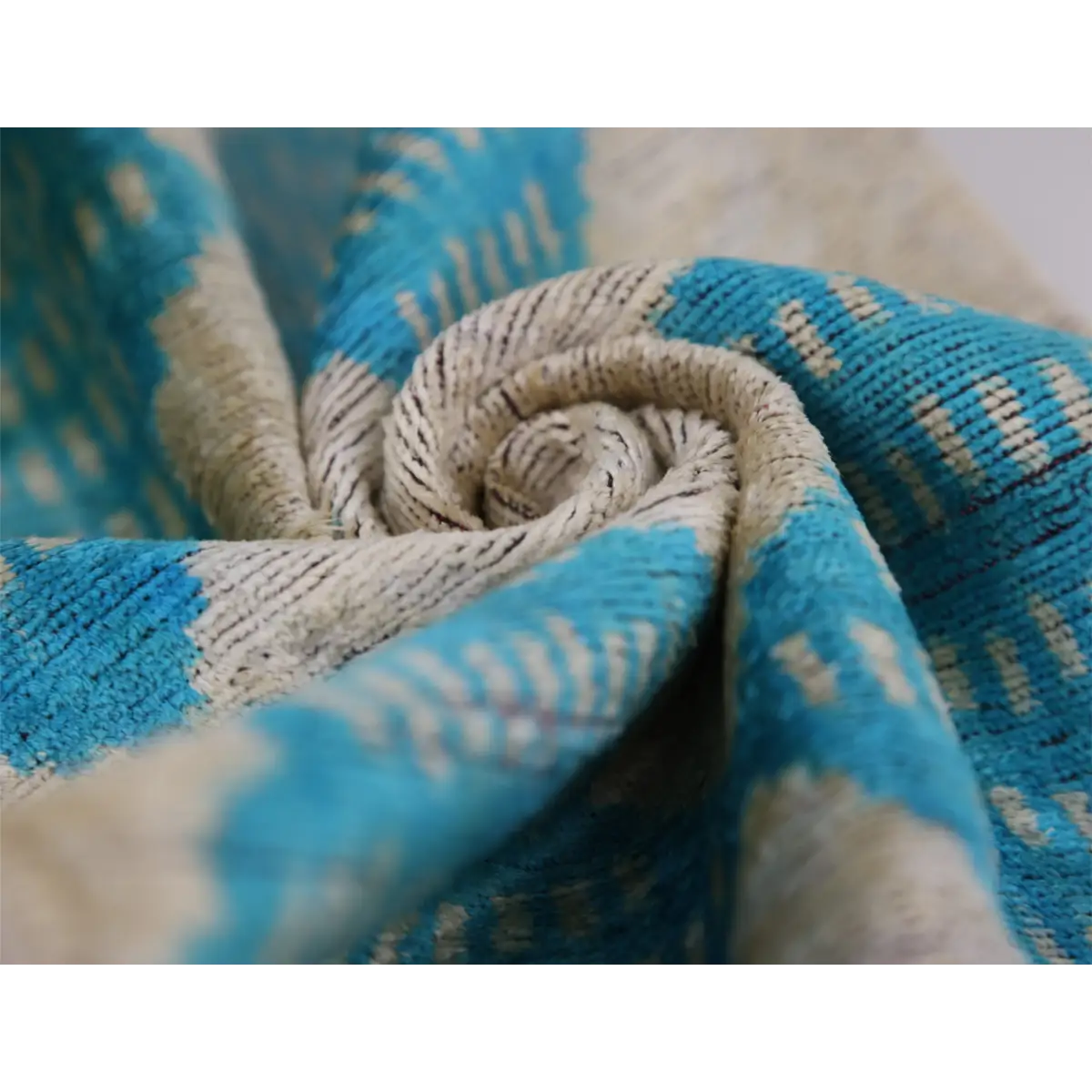 Handmade 16x24 Turquoise Silk Velvet Throw Pillow – Luxury Geometric Lumbar Cushion - Canvello