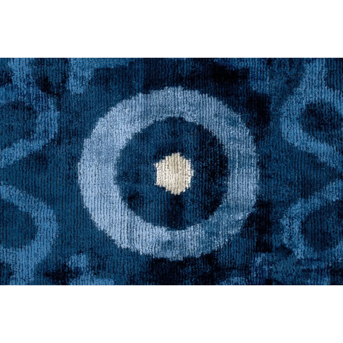 Handmade Blue Medallion Design Throw Pillow - 16x24 inch Vegetable Dyed with Premium Down Feather Insert - Canvello