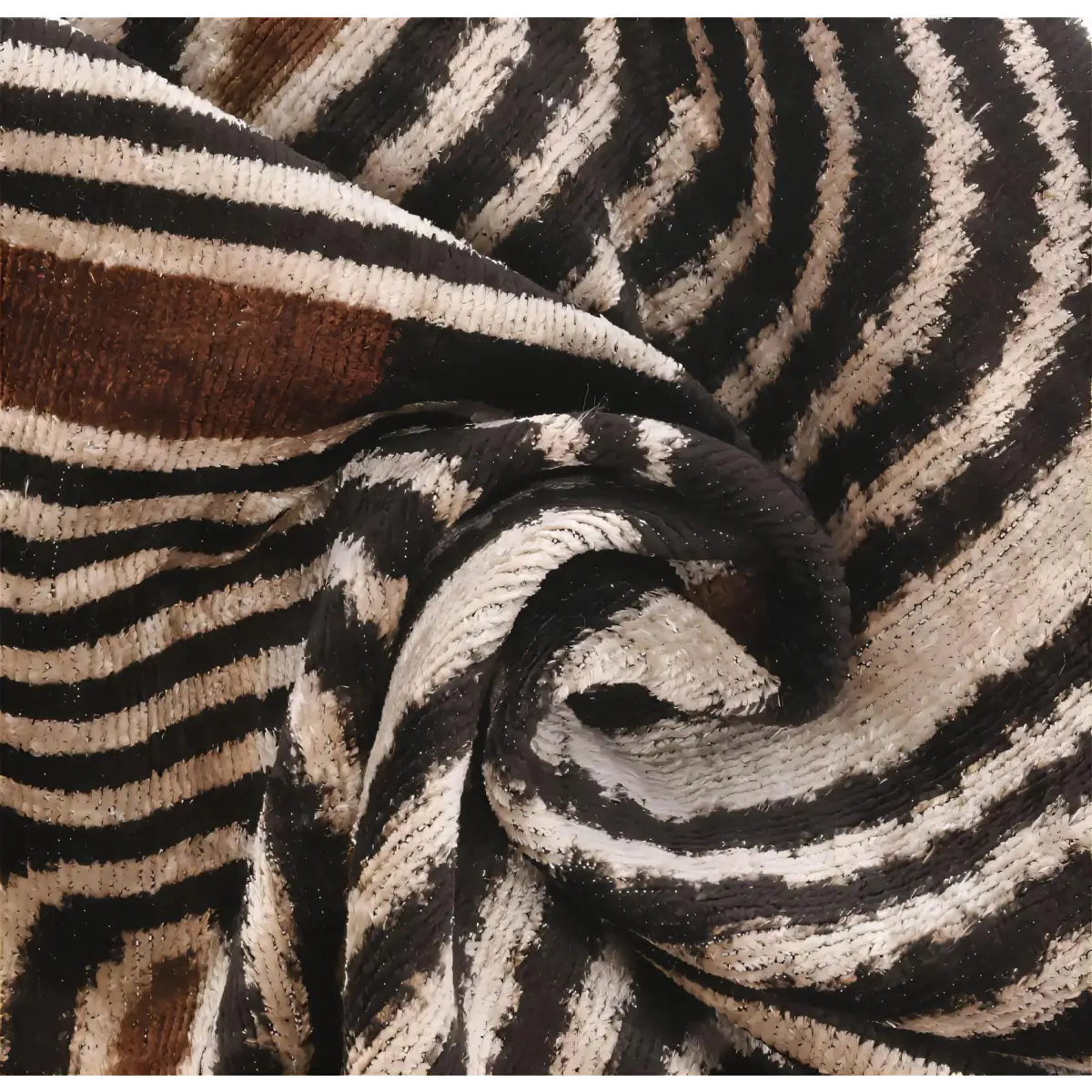 Handmade Modern Geometric Silk Velvet Throw Pillow - 16x24 Black and Cream with Down Feather Insert - Canvello