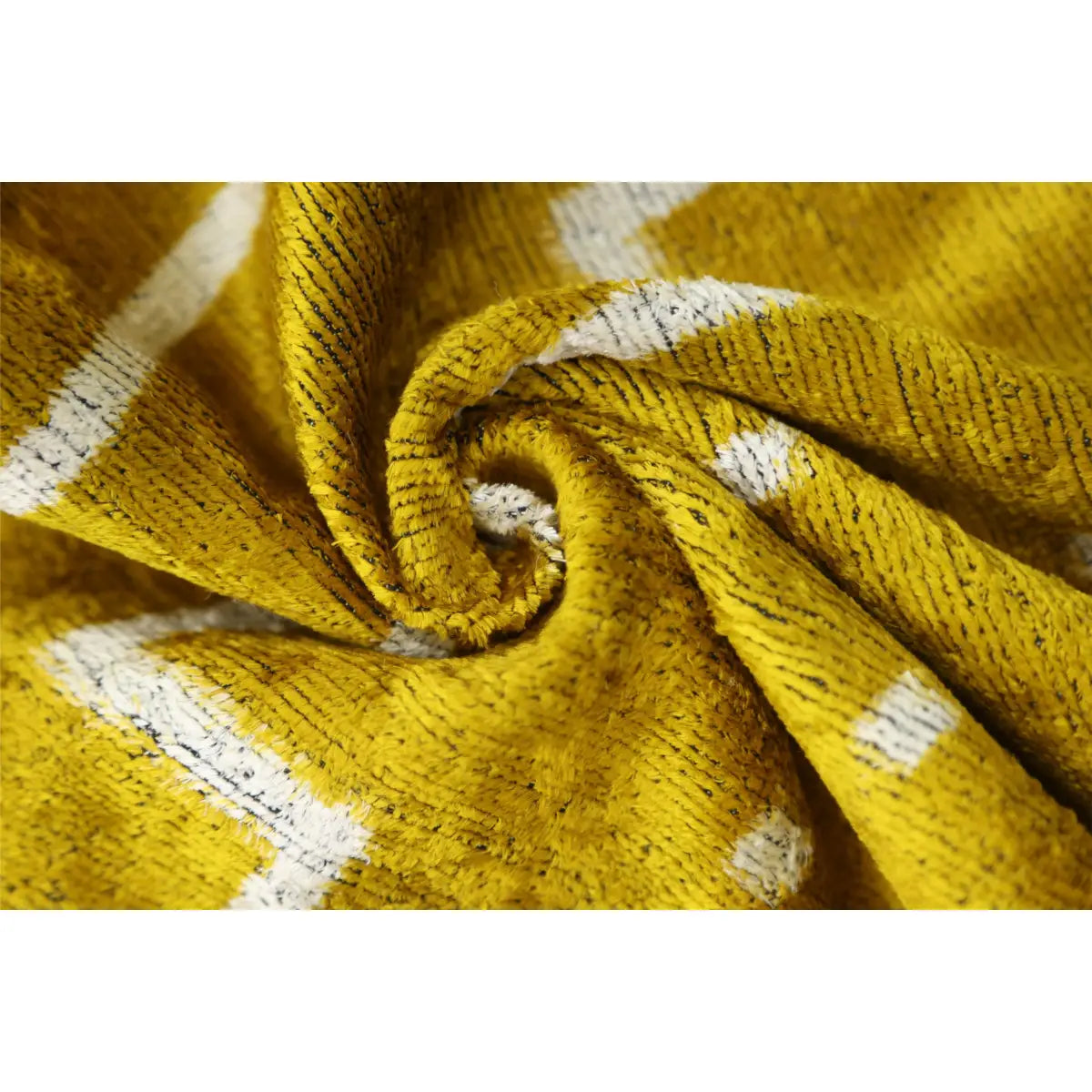 Luxury Velvet Lumbar Pillow - Handmade Mustard Yellow 16x24 – Modern Geometric Designer Cushion - Canvello
