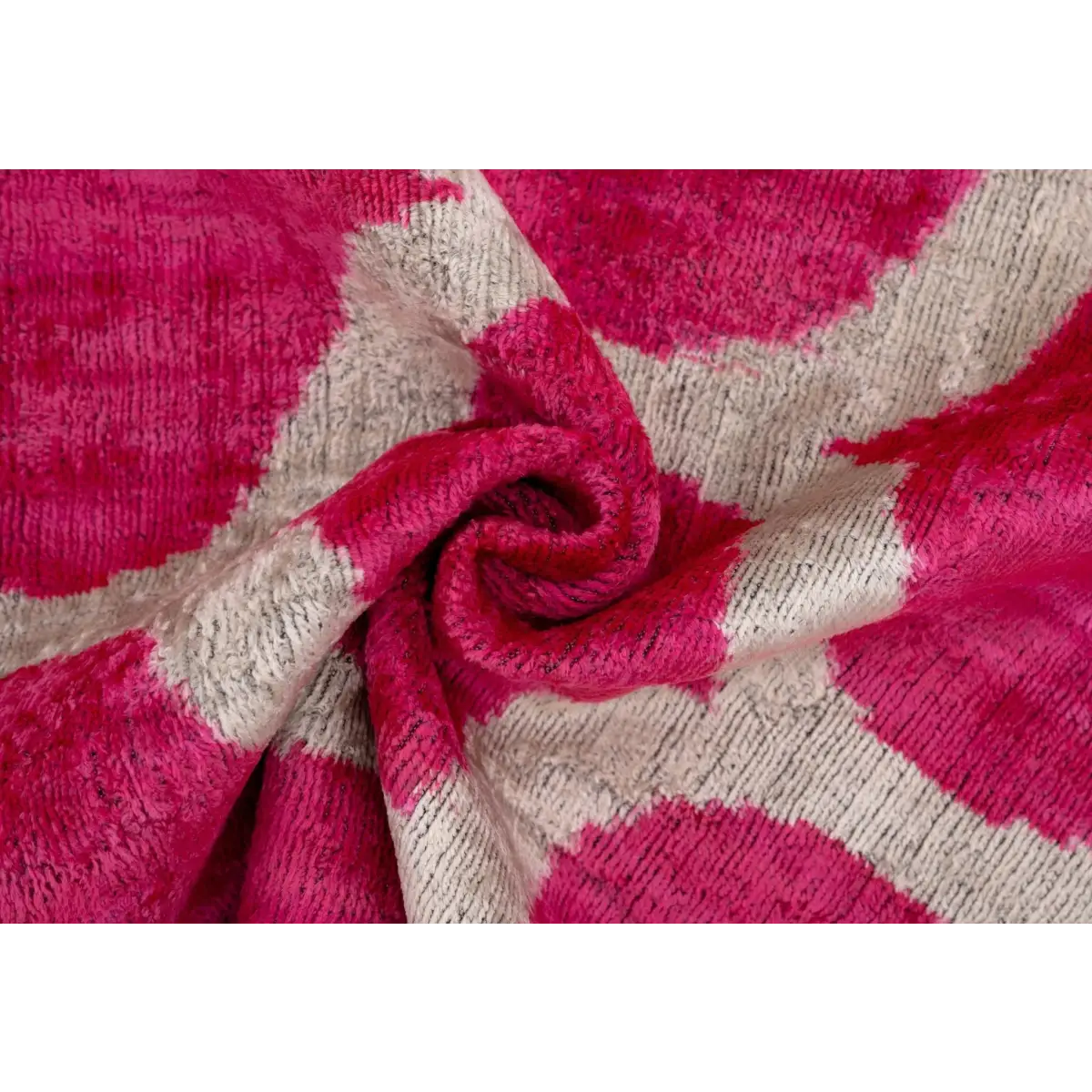 Handmade Pink Geometric Design Throw Pillow - 16x24 inch Vegetable Dyed with Premium Down Feather Insert - Canvello