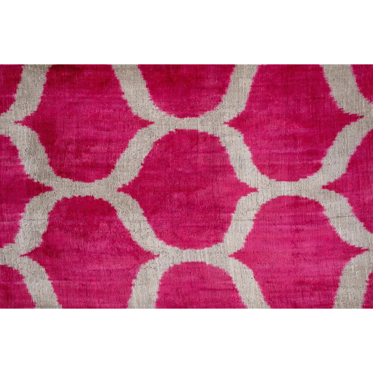 Handmade Pink Geometric Design Throw Pillow - 16x24 inch Vegetable Dyed with Premium Down Feather Insert - Canvello