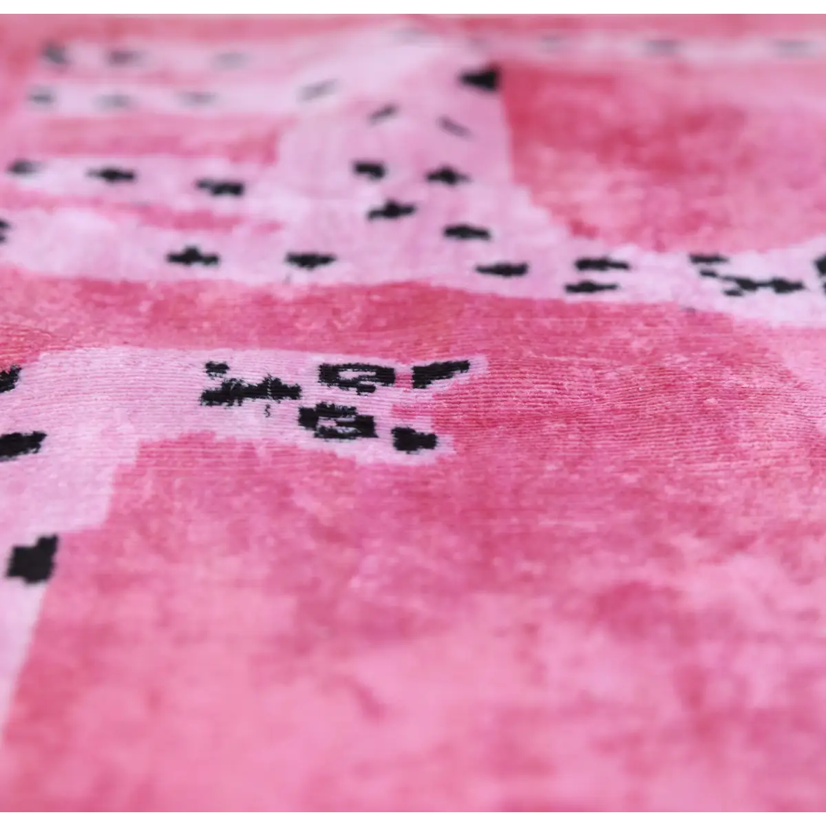 Handmade Pink Velvet Lumbar Pillow 16x24 – Designer Leopard Motif Luxury Cushion - Canvello