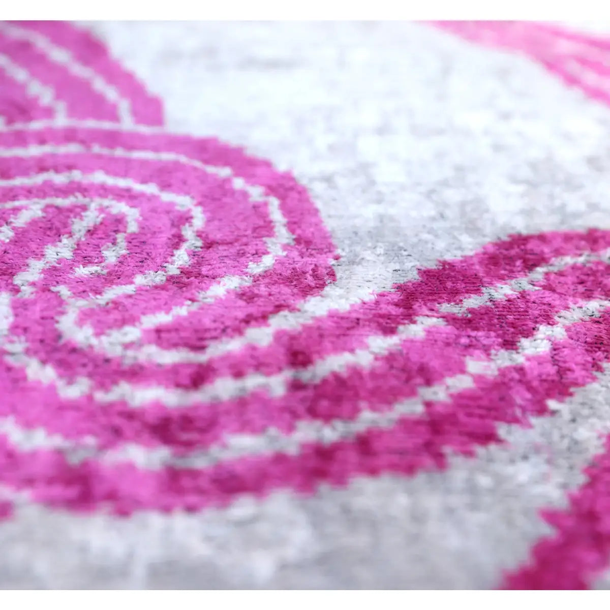 Velvet Lumbar Pillow - Handmade Silver & Pink Fuchsia 16x24 – Modern Abstract Designer Cushion - Canvello