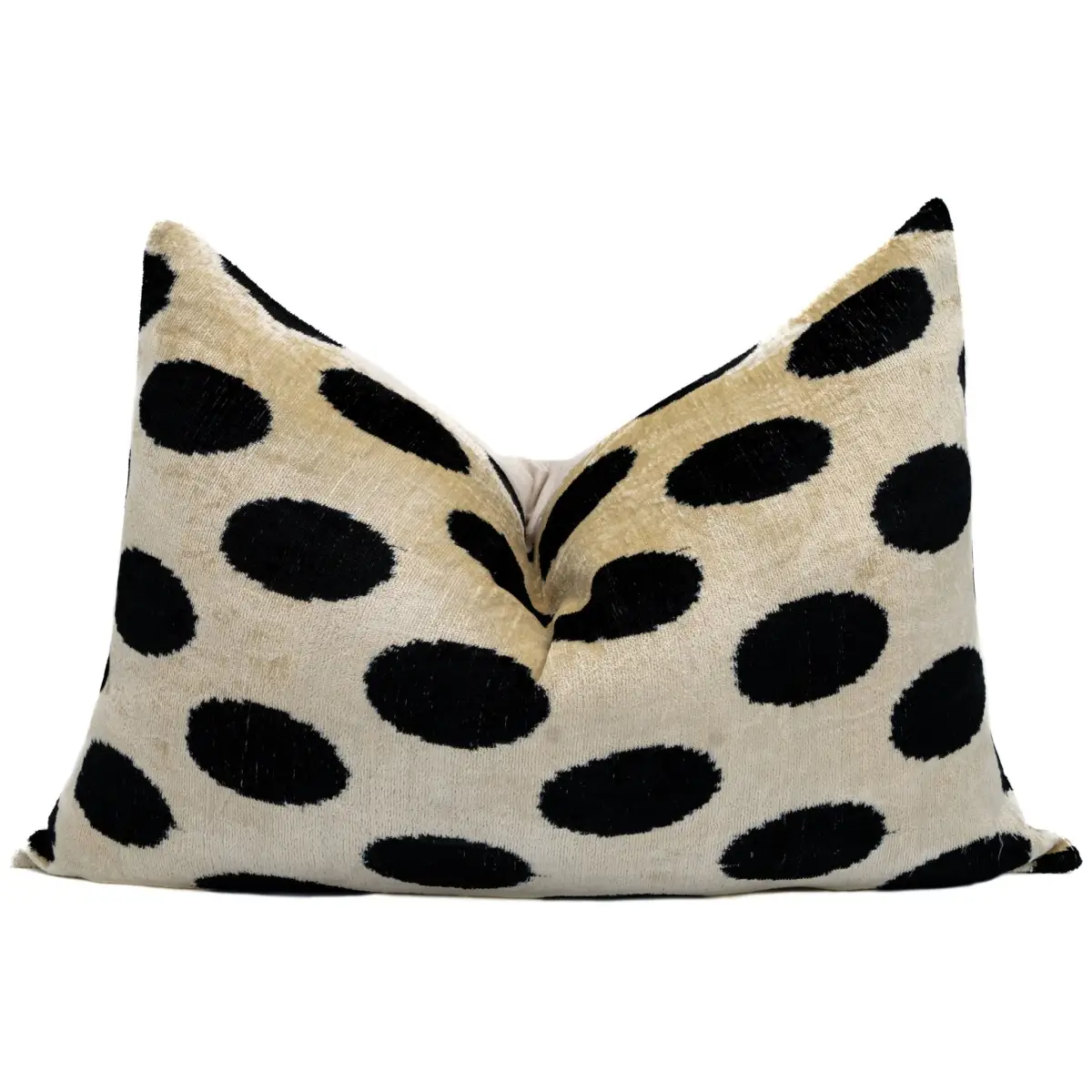 Handmade Throw Pillow Cover & Feather Insert | Black White Polka Dot| Soft Throw Pillow| Luxury Decorative for Couch