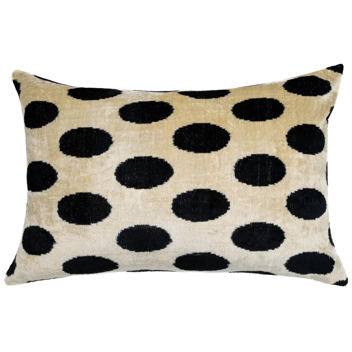 Handmade Throw Pillow Cover & Feather Insert | Black White Polka Dot| Soft Throw Pillow| Luxury Decorative for Couch
