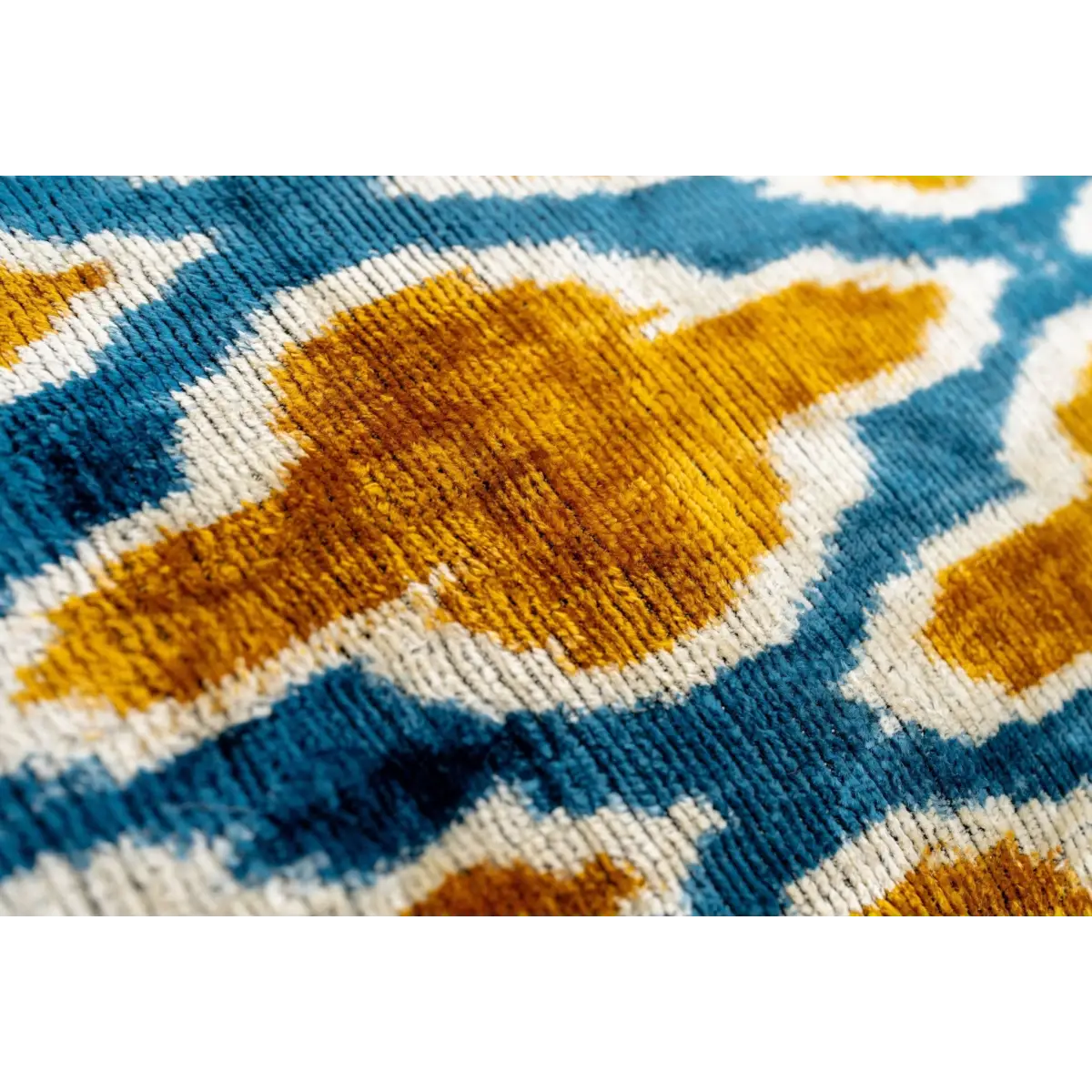 Handmade Throw Pillow Cover & Feather Insert | Gold Blue Geometric | Soft Throw Pillow| Luxury Decorative for Couch
