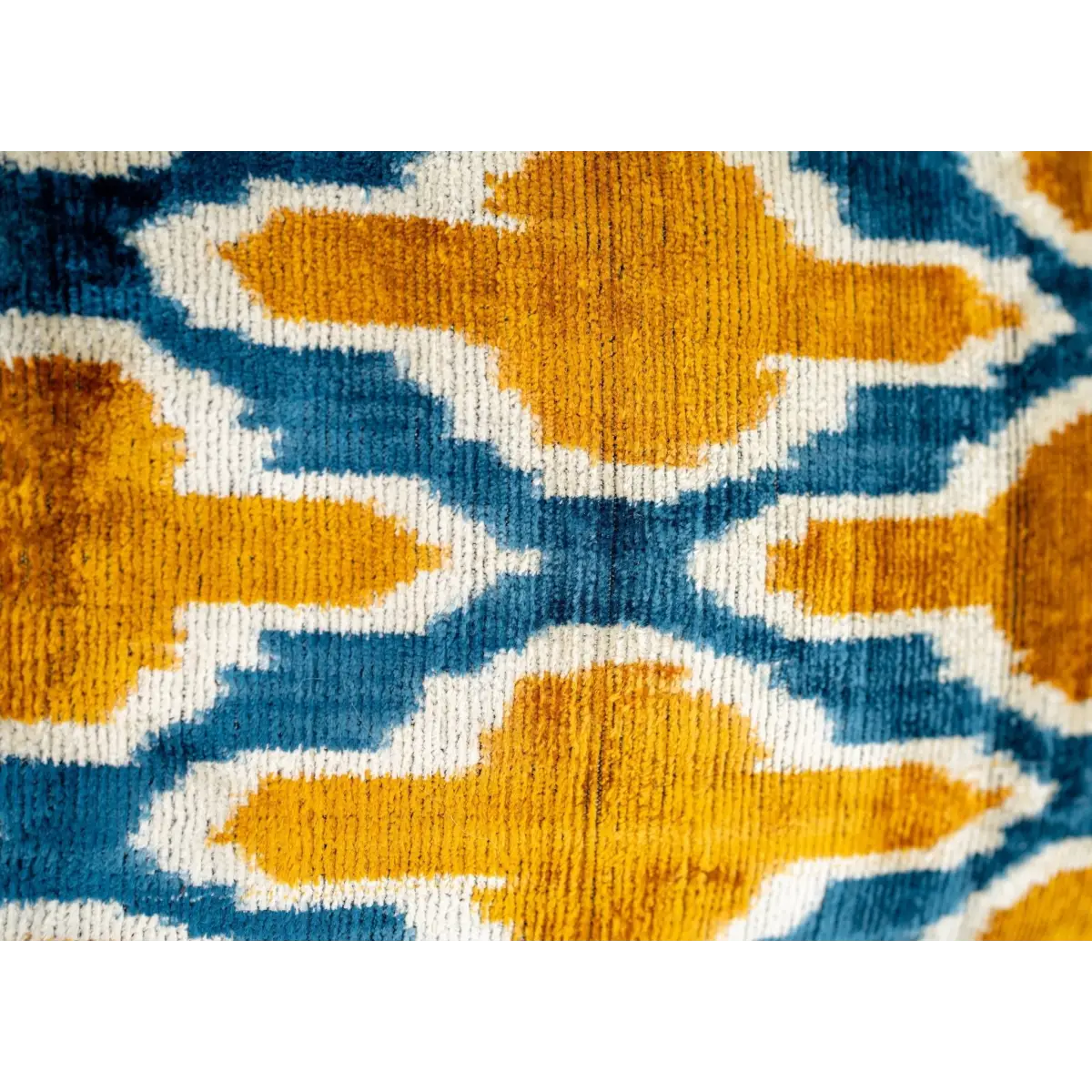 Handmade Throw Pillow Cover & Feather Insert | Gold Blue Geometric | Soft Throw Pillow| Luxury Decorative for Couch