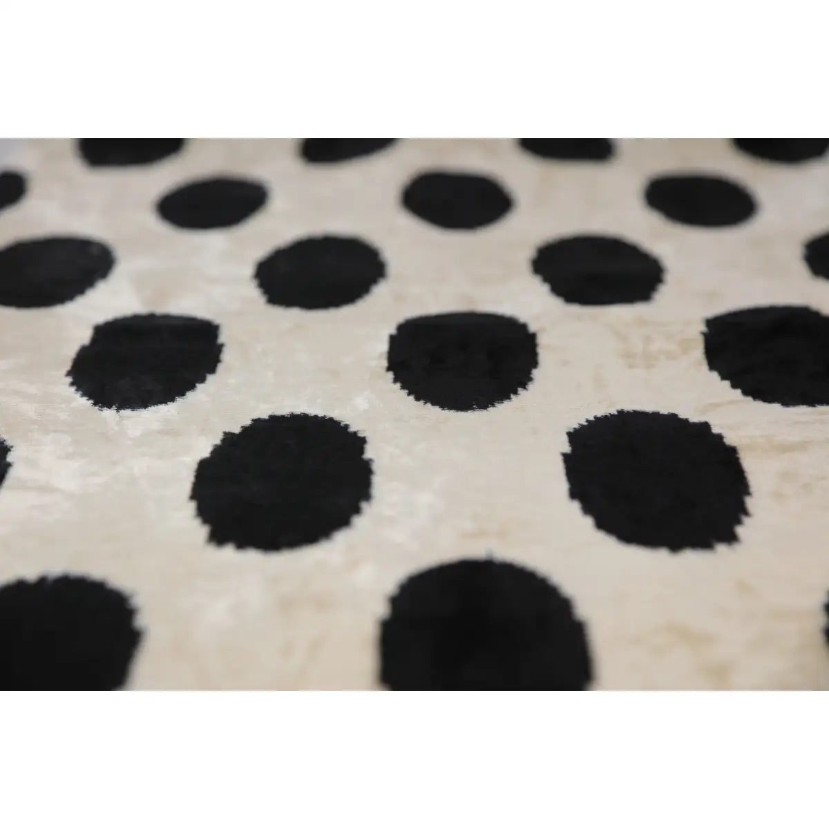 Luxury Velvet Pillow – Black & Ivory Polka Dot Lumbar 16x24 - Canvello