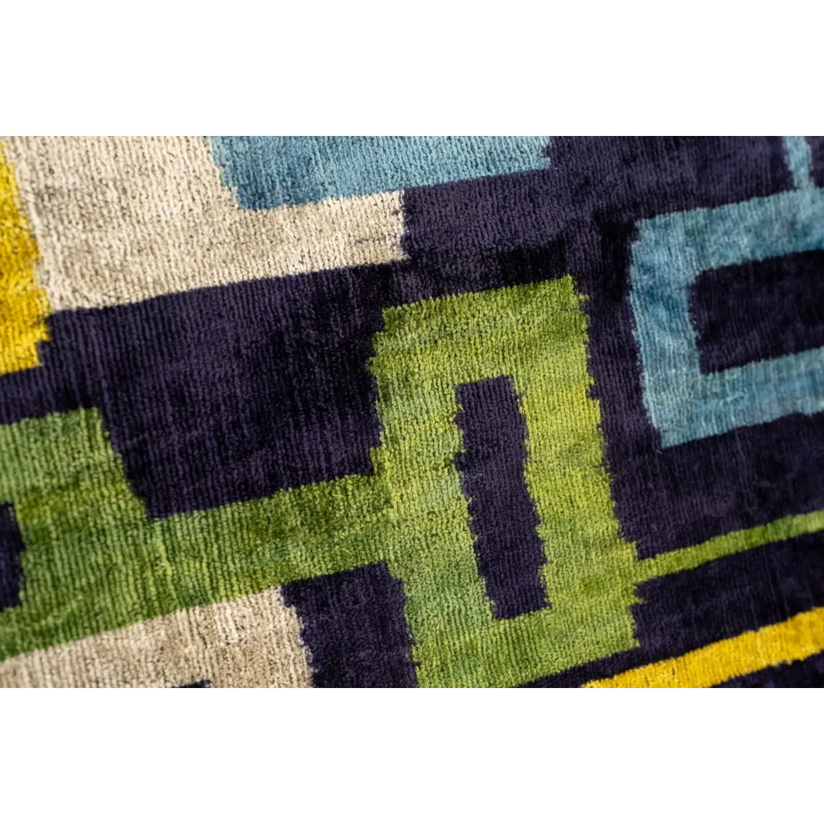 Handmade Velvet Throw Pillow with Modern Geometric Design - High-Quality 20x20 Inch Decorative Accent with Premium Down