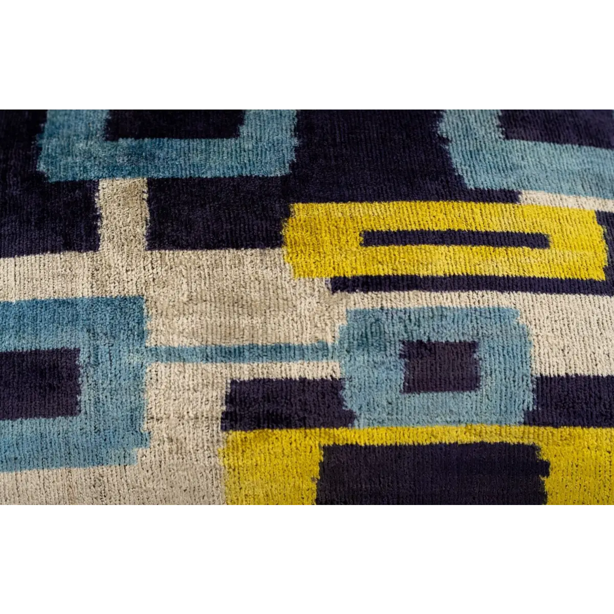 Handmade Velvet Throw Pillow with Modern Geometric Design - High-Quality 20x20 Inch Decorative Accent with Premium Down