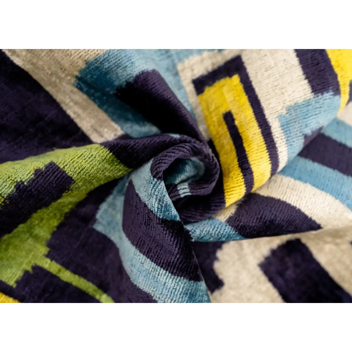 Handmade Velvet Throw Pillow with Modern Geometric Design - High-Quality 20x20 Inch Decorative Accent with Premium Down