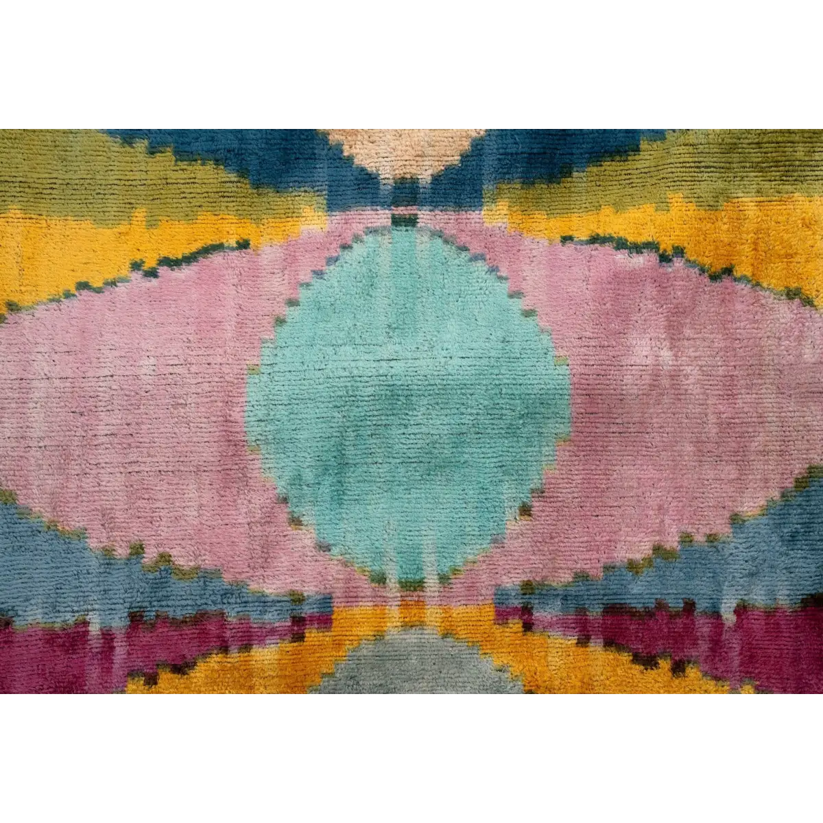 Handmade Velvet Throw Pillow with Multicolor Abstract Design - High-Quality 20x20 Inch Decorative Accent with Premium