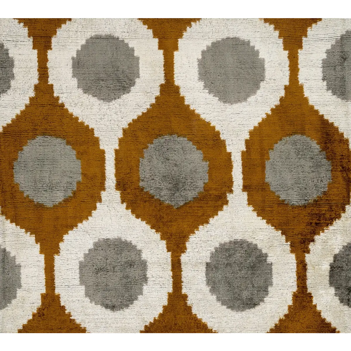 Handmade Velvet Throw Pillow with Mustard and Grey Geometric Design - High-Quality 20x20 Inch Decorative Accent