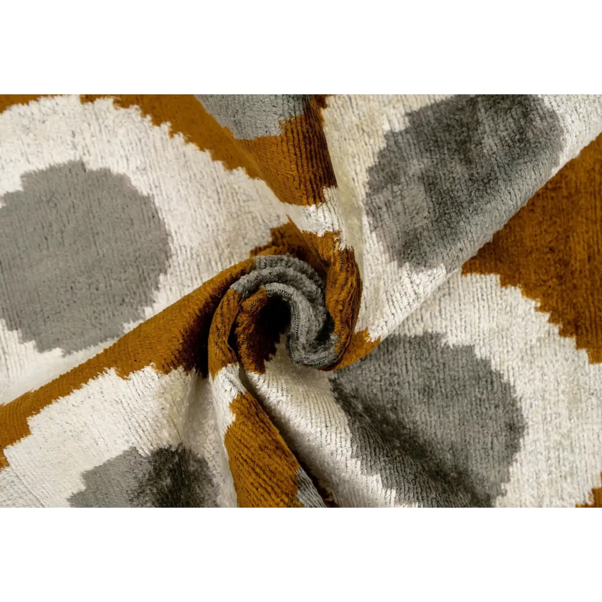 Handmade Velvet Throw Pillow with Mustard and Grey Geometric Design - High-Quality 20x20 Inch Decorative Accent