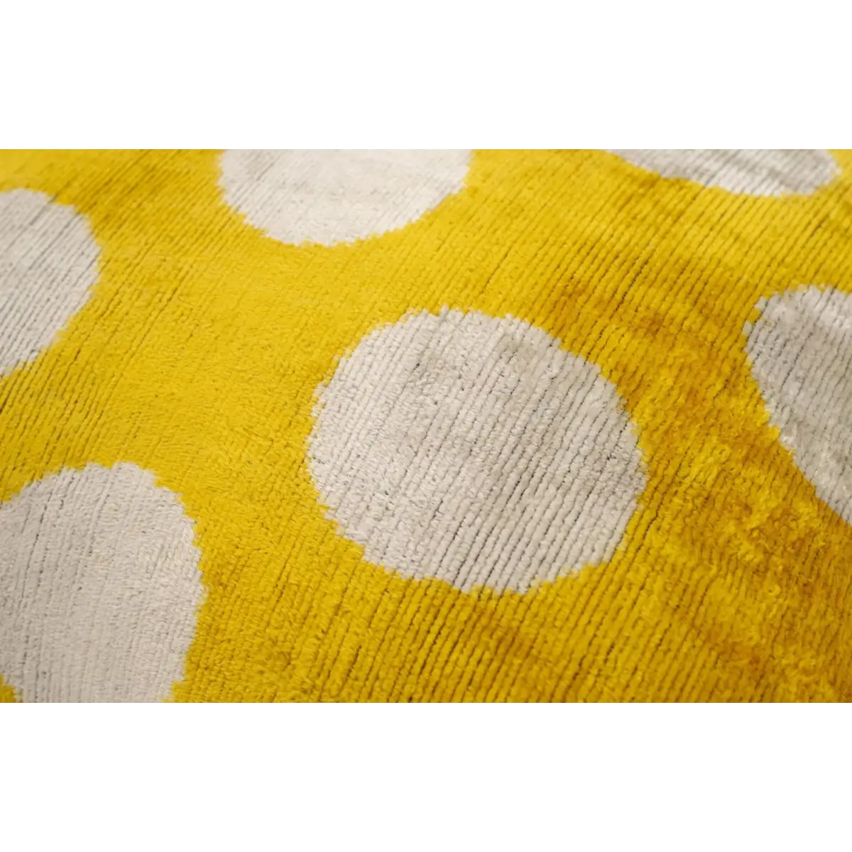 Handmade Yellow Polka Dot Throw Pillow - 16x24 inch Vegetable Dyed with Premium Down Feather Insert - Canvello